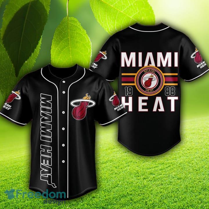 Miami Heat NBA 1988 Black Baseball Jersey Gift For Men And Women -  Freedomdesign