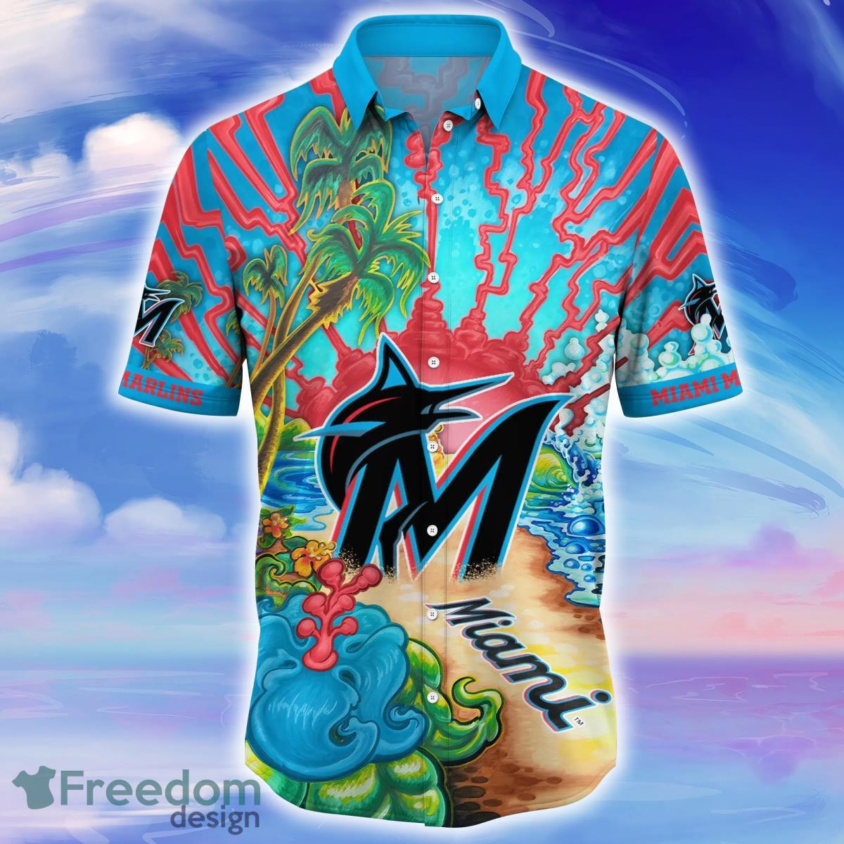 Miami Marlins MLB Flower Hawaiian Shirt Special Gift For Men Women