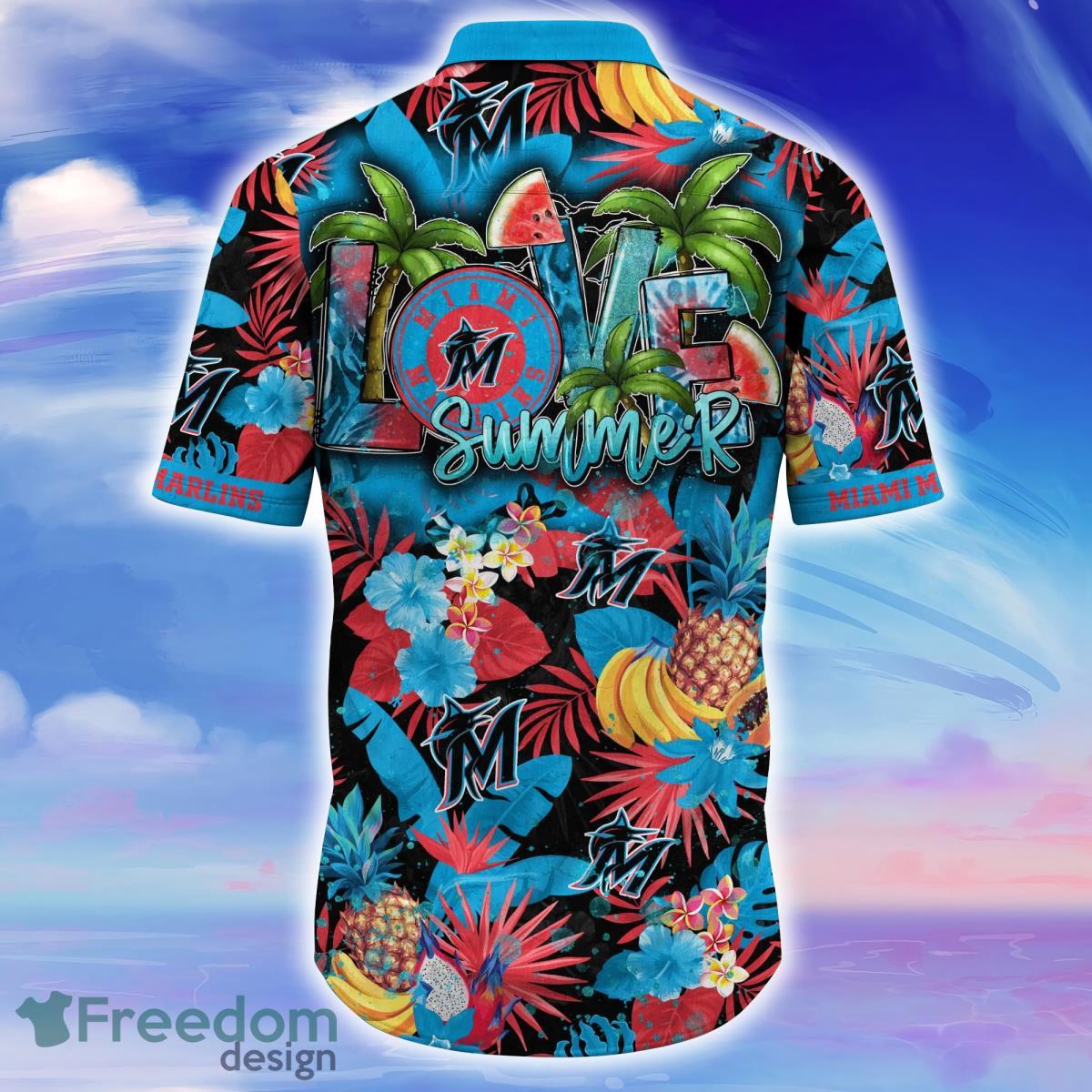 Miami Marlins MLB Flower Hawaiian Shirt For Men Women Unique