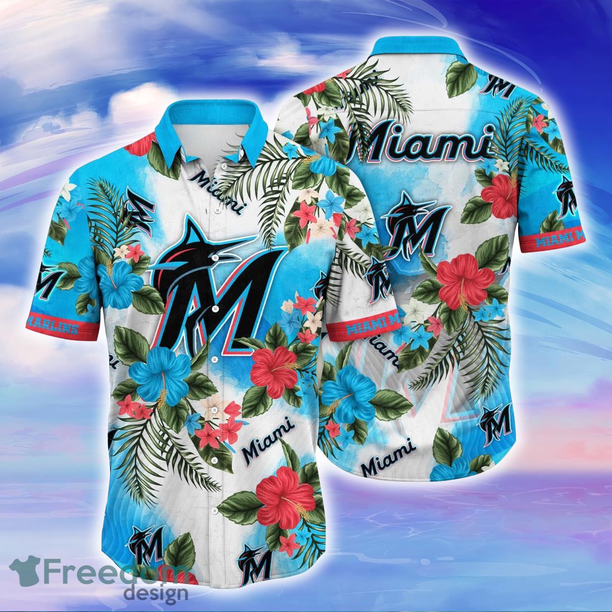 Miami Marlins MLB Flower Hawaiian Shirt Gift For Men Women Fans