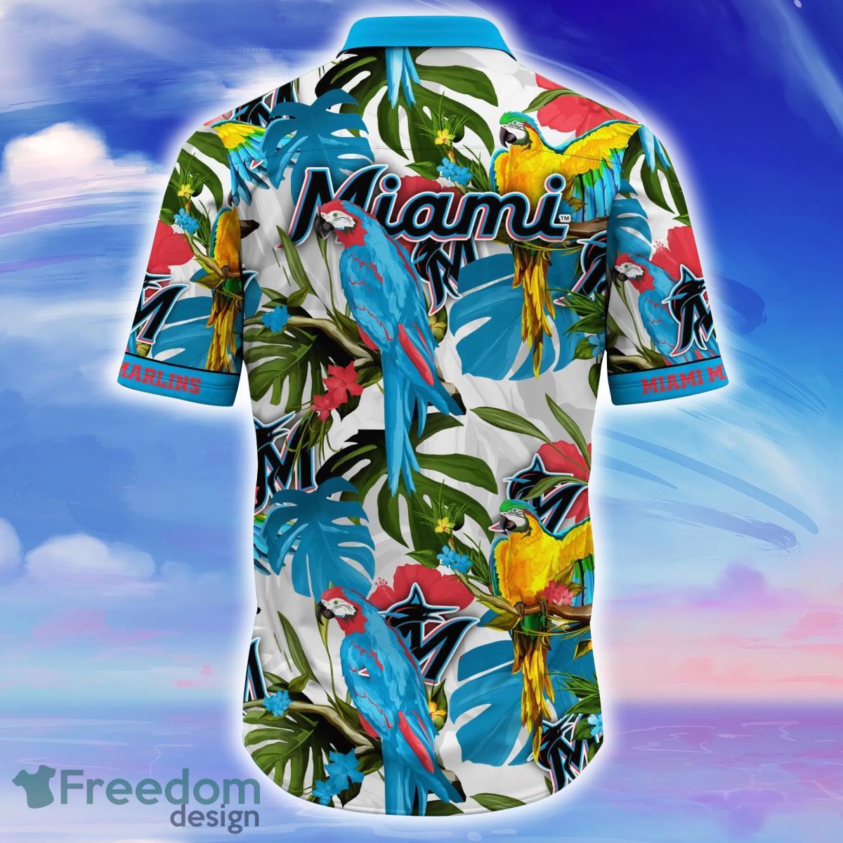 Miami Marlins MLB Flower Hawaiian Best Gift Idea For Fans