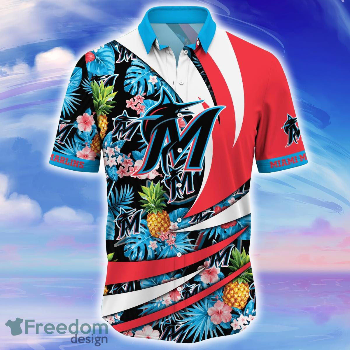 Miami Marlins MLB Flower Hawaiian Shirt Great Gift For Men Women