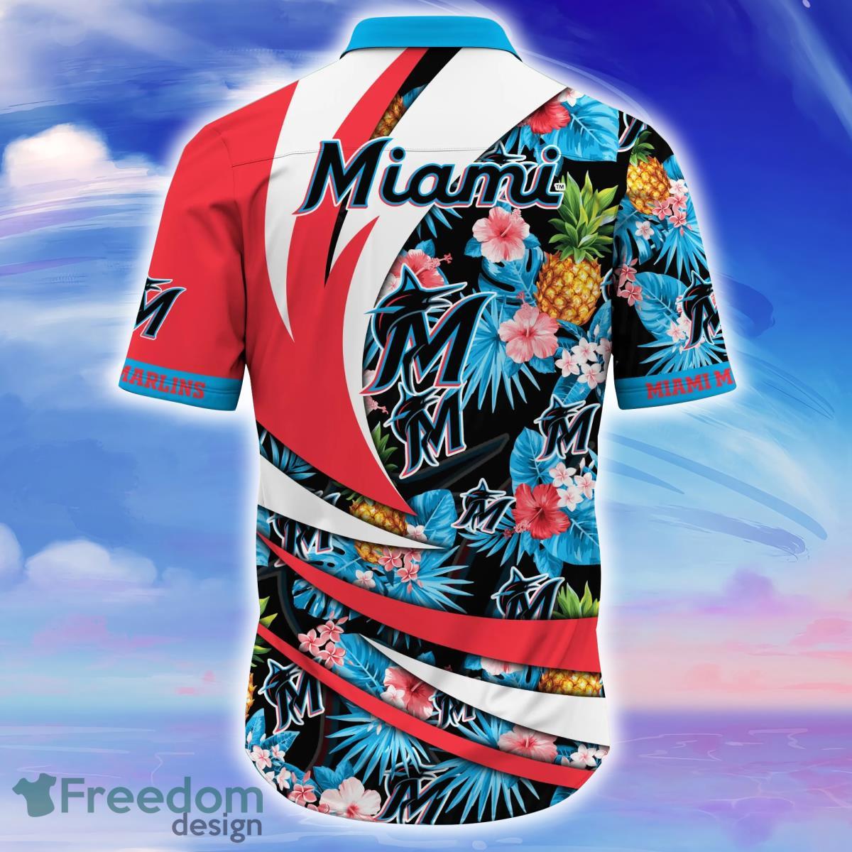 Miami Marlins MLB Flower Hawaiian Shirt For Men Women Unique