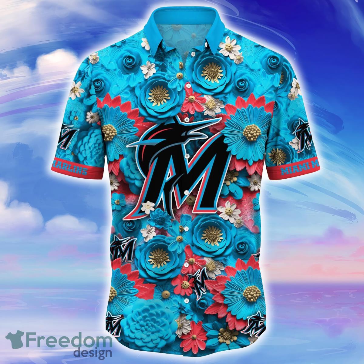 MLB Miami Marlins Logo Hawaii Baseball Jersey Shirt For Fans - Freedomdesign