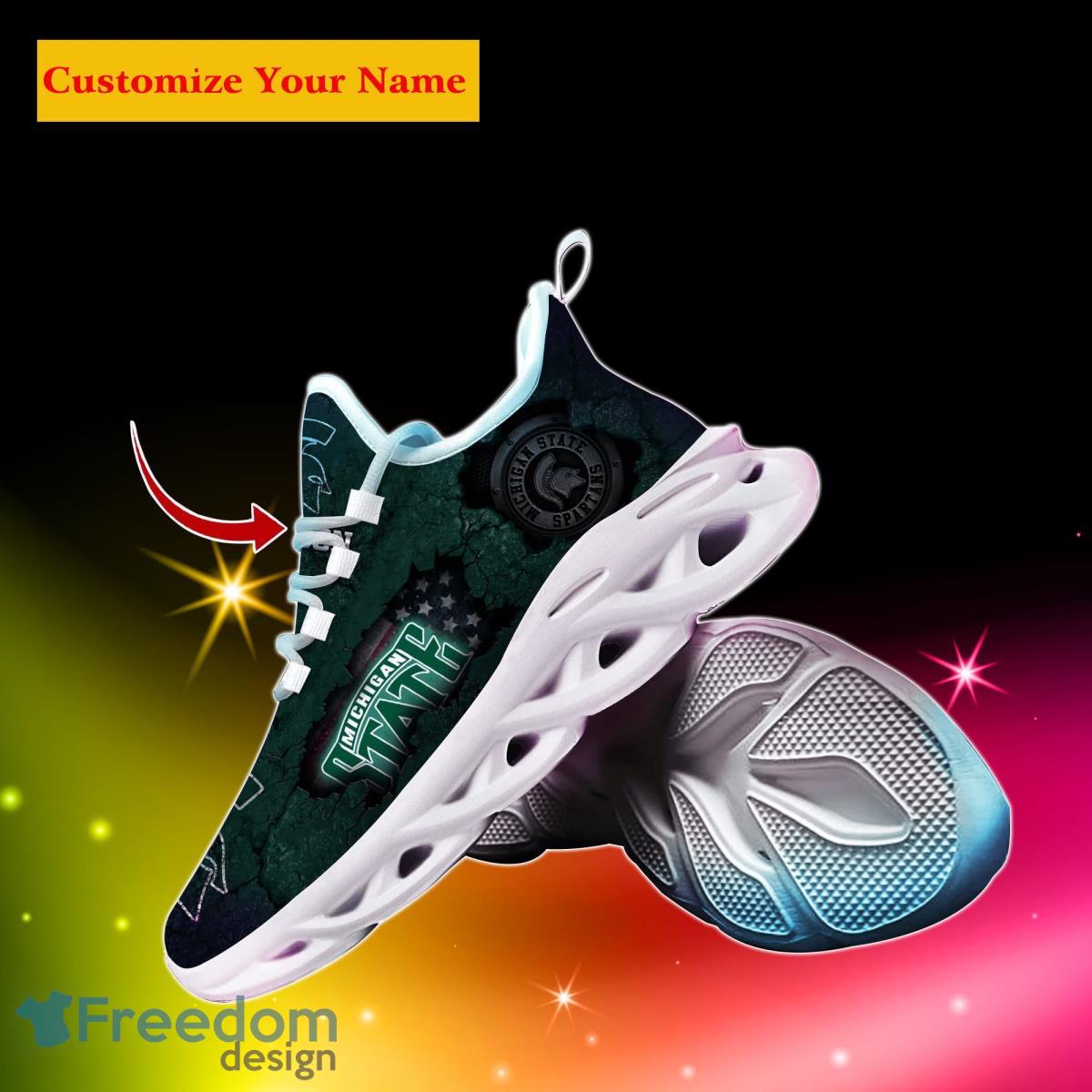 Michigan State Spartans NCAA1 Custom Name Max Soul Shoes Great Gift For Men Women Fans Product Photo 2