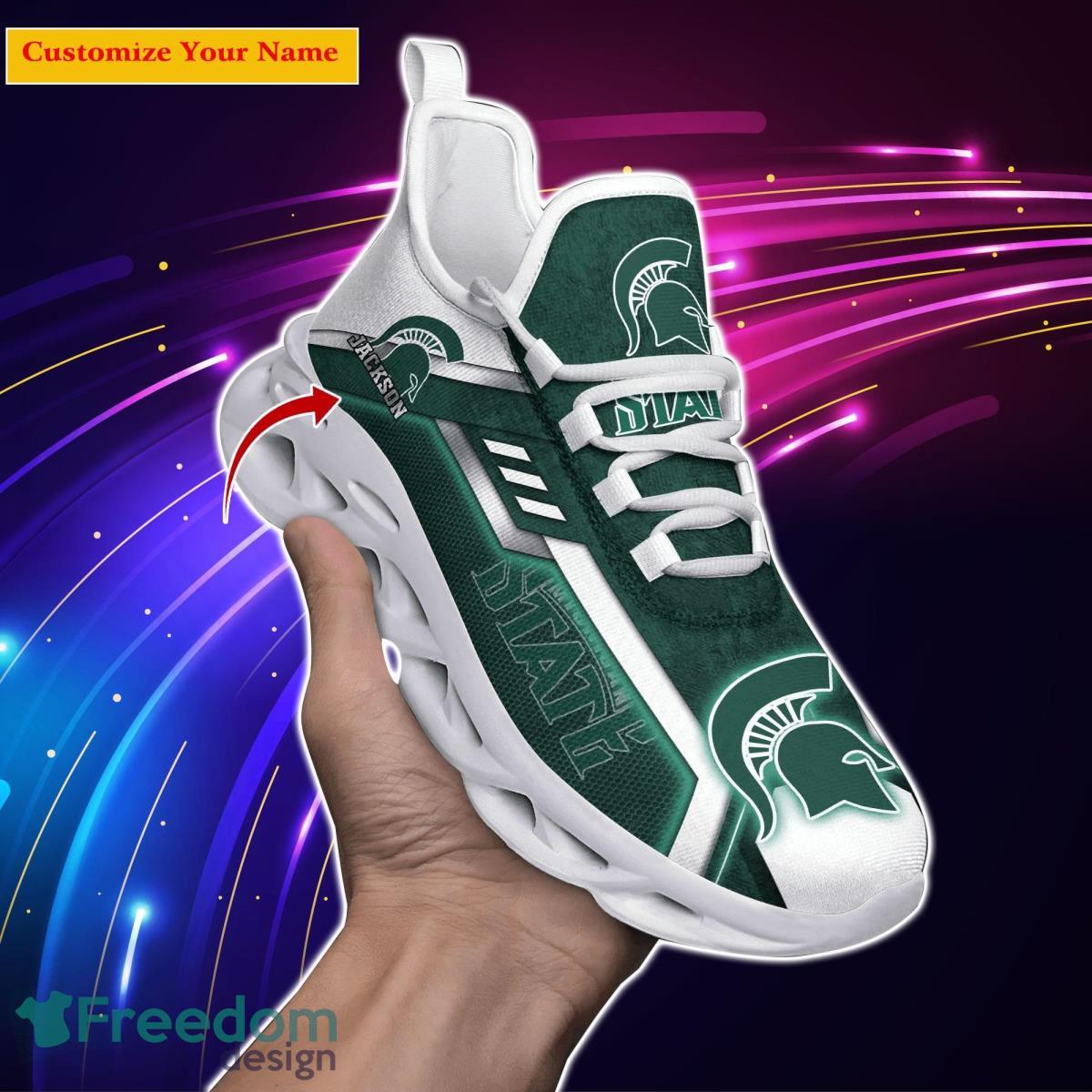 Michigan State Spartans NCAA1 Custom Name Max Soul Shoes Impressive Gift For Men Women Fans Product Photo 1