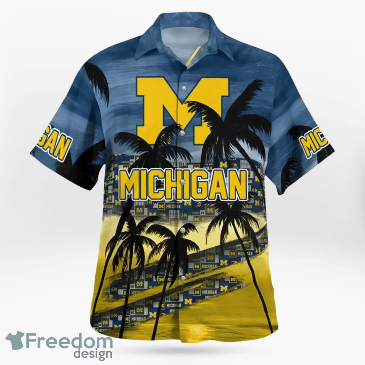 Michigan Wolverines Hawaiian Shirt And Short For Fans Product Photo 2