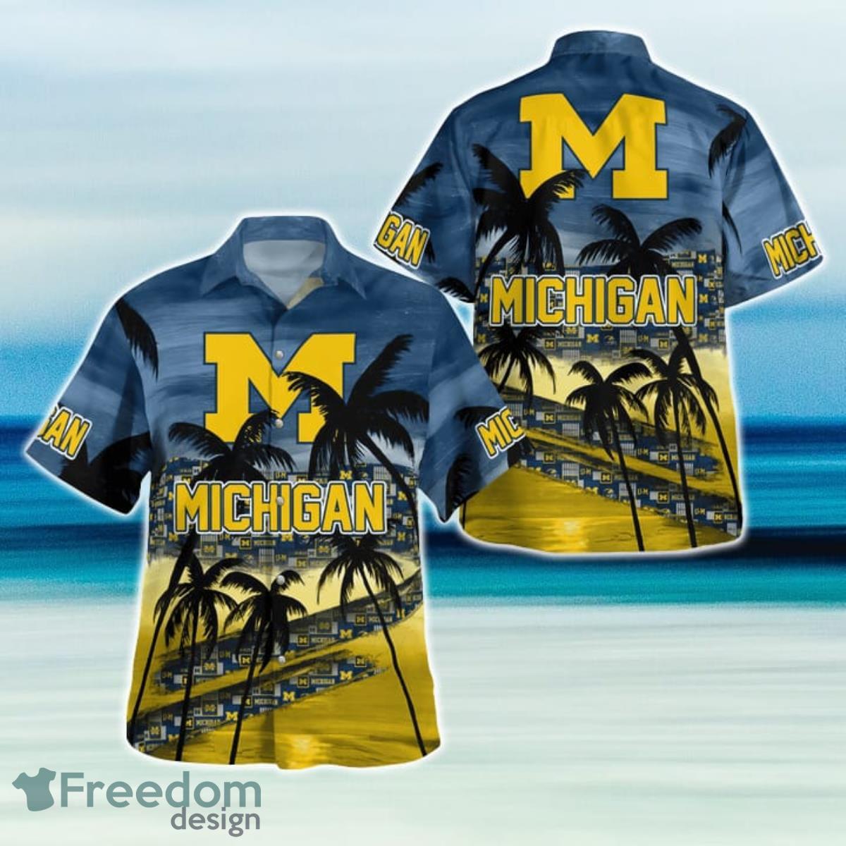 Michigan Wolverines Hawaiian Shirt And Short For Fans Product Photo 1