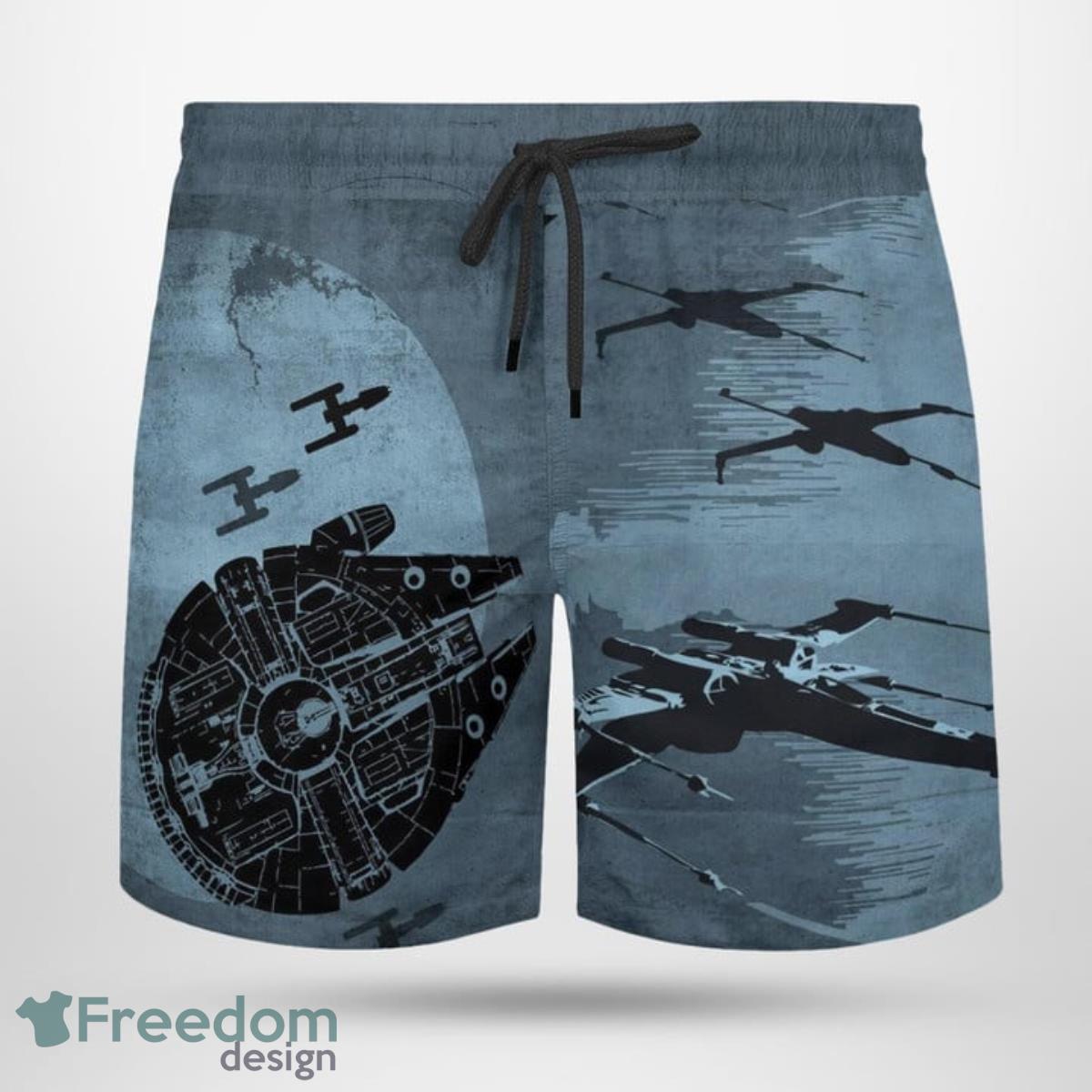 Millennium Falcon Star Trekar War Hawaiian Shirt And Short For Fans Product Photo 5 Millennium Falcon Star Trekar War Hawaiian Shirt And Short For Fans Product Photo 5