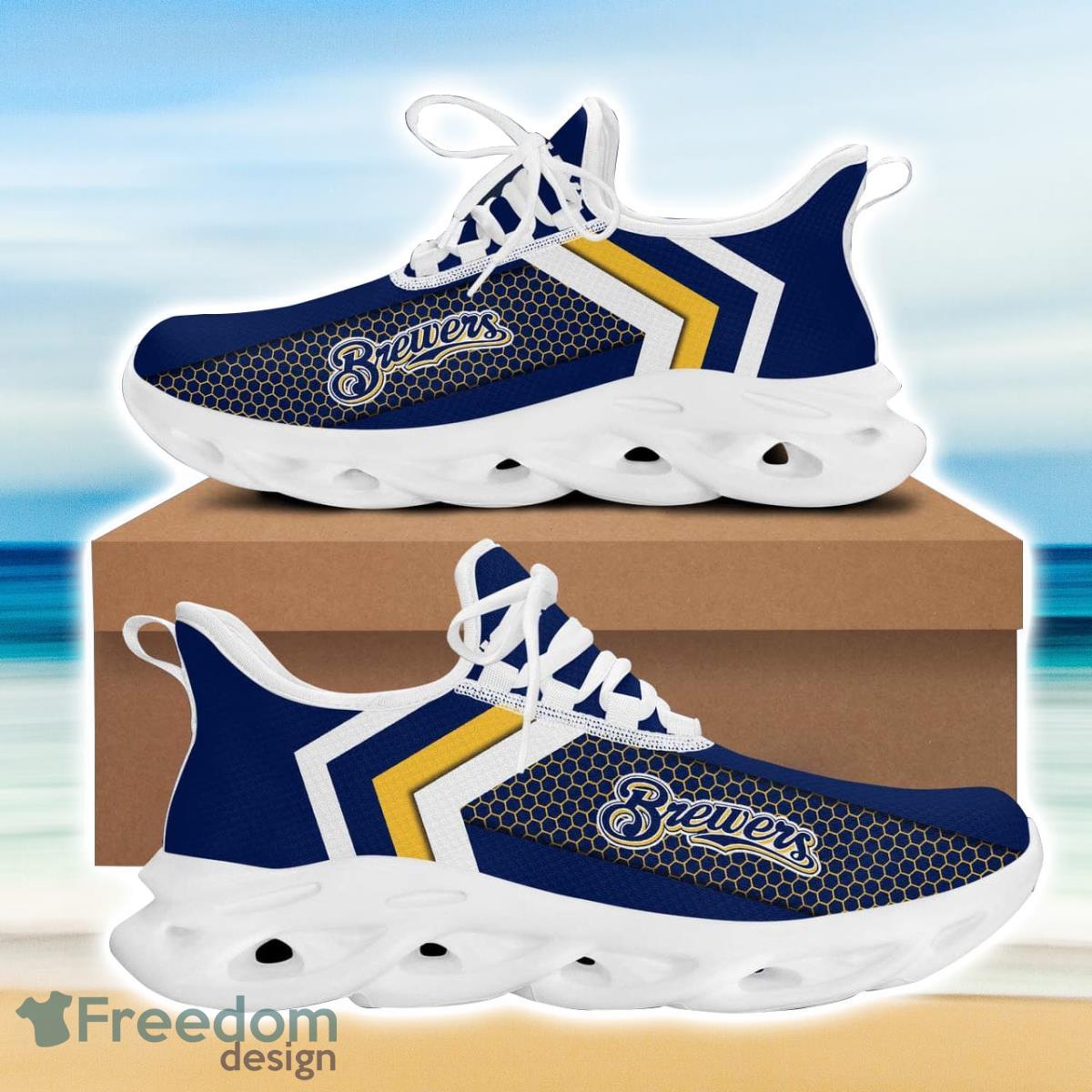 Milwaukee Baseball Brewers Max Soul Sneakers Running Sport Shoes Custom Name Product Photo 2