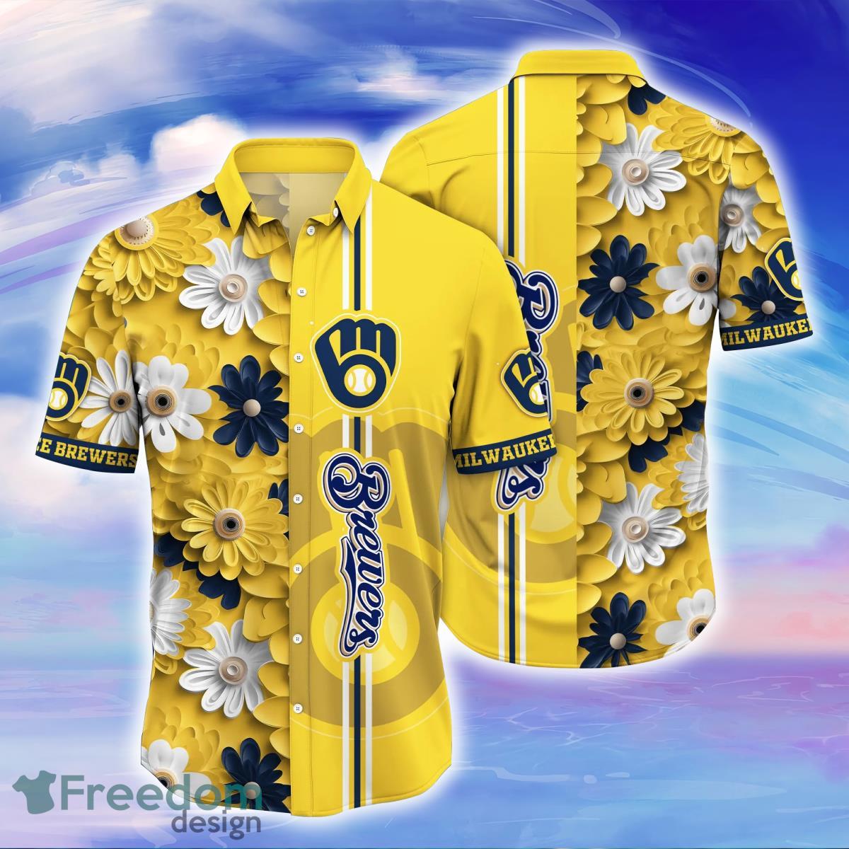 Milwaukee Brewers MLB Flower Hawaiian Shirt Special Gift For Men