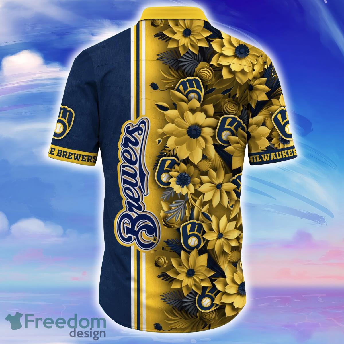 Milwaukee Brewers MLB Flower Hawaiian Shirt For Men Women Best Gift For  Fans - Freedomdesign