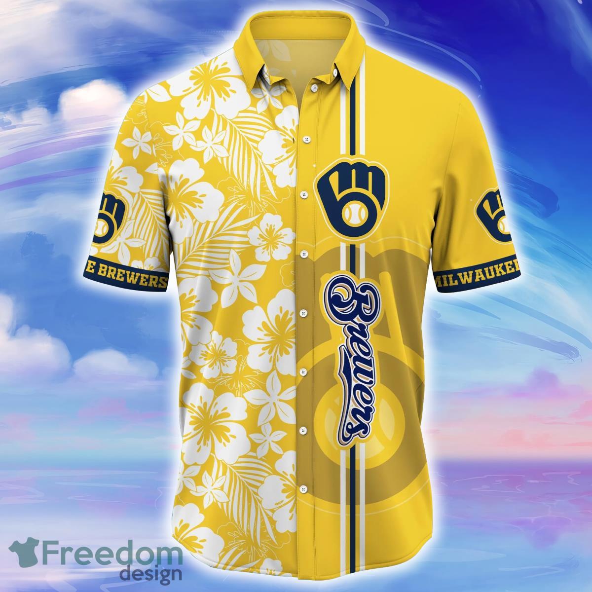 Milwaukee Brewers MLB Flower Hawaiian Shirt Special Gift For Men Women Fans  - Freedomdesign