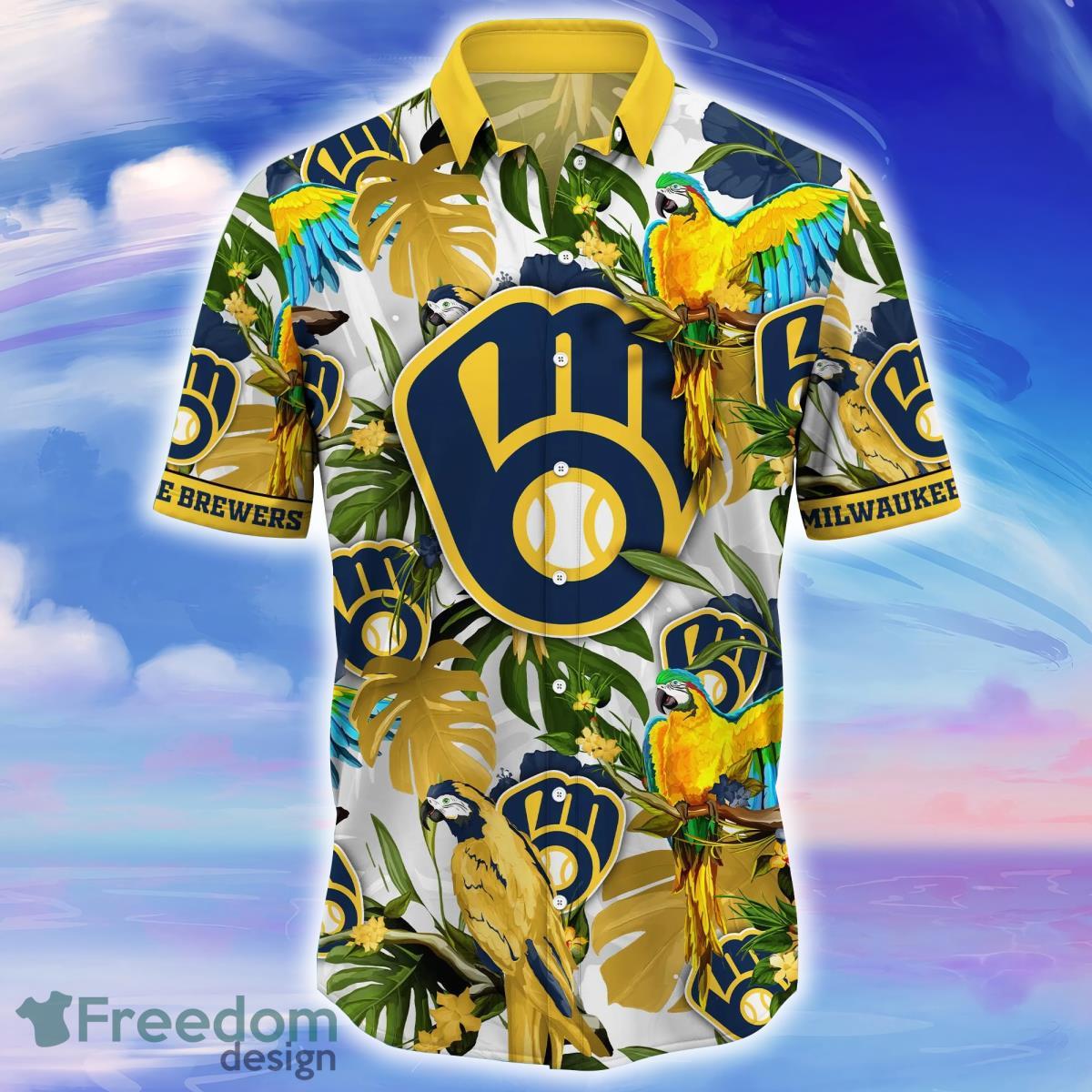 Milwaukee Brewers MLB Flower Hawaiian Shirt Great Gift For Fans