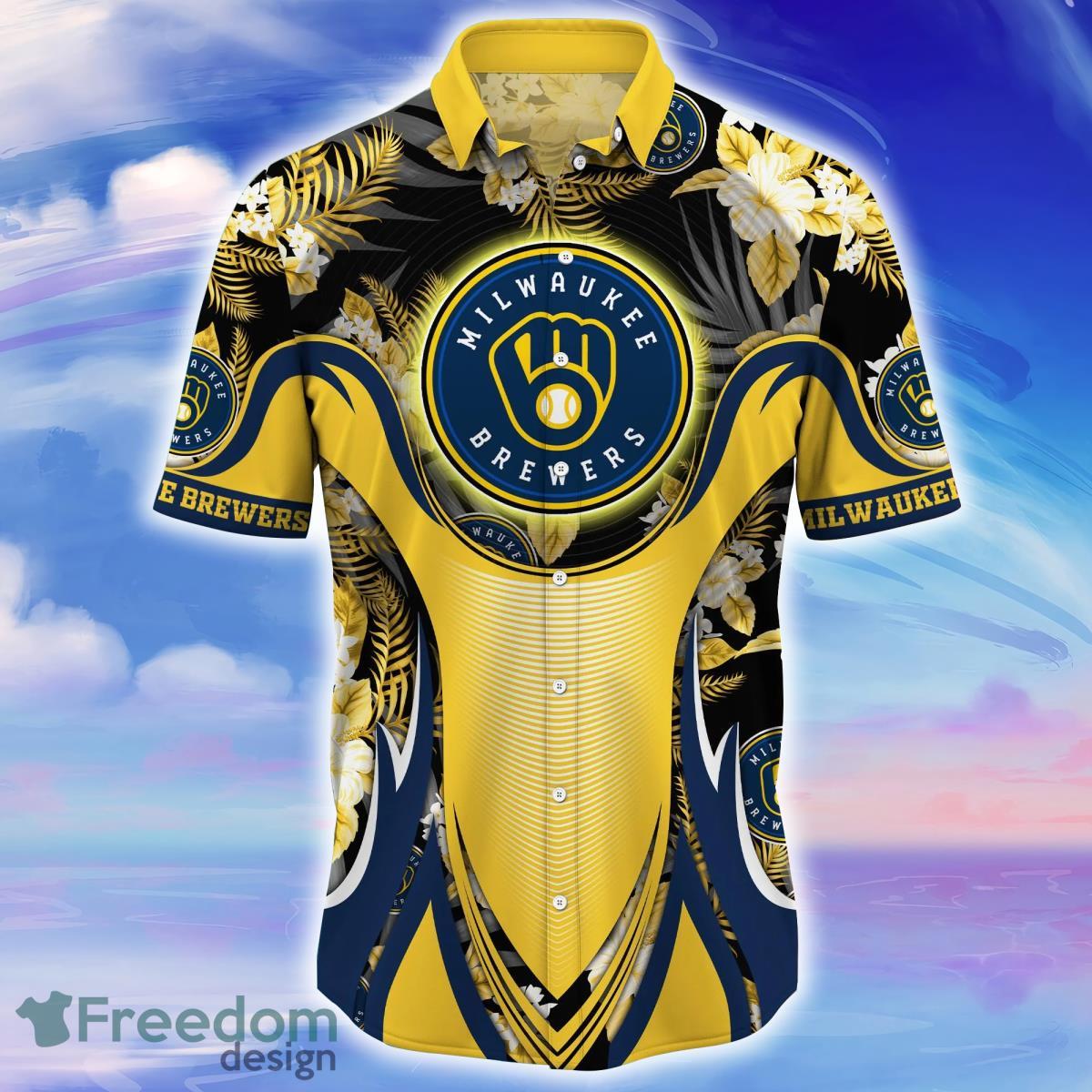 Milwaukee Brewers MLB Flower Hawaiian Shirt Impressive Gift For Men Women Fans Product Photo 2