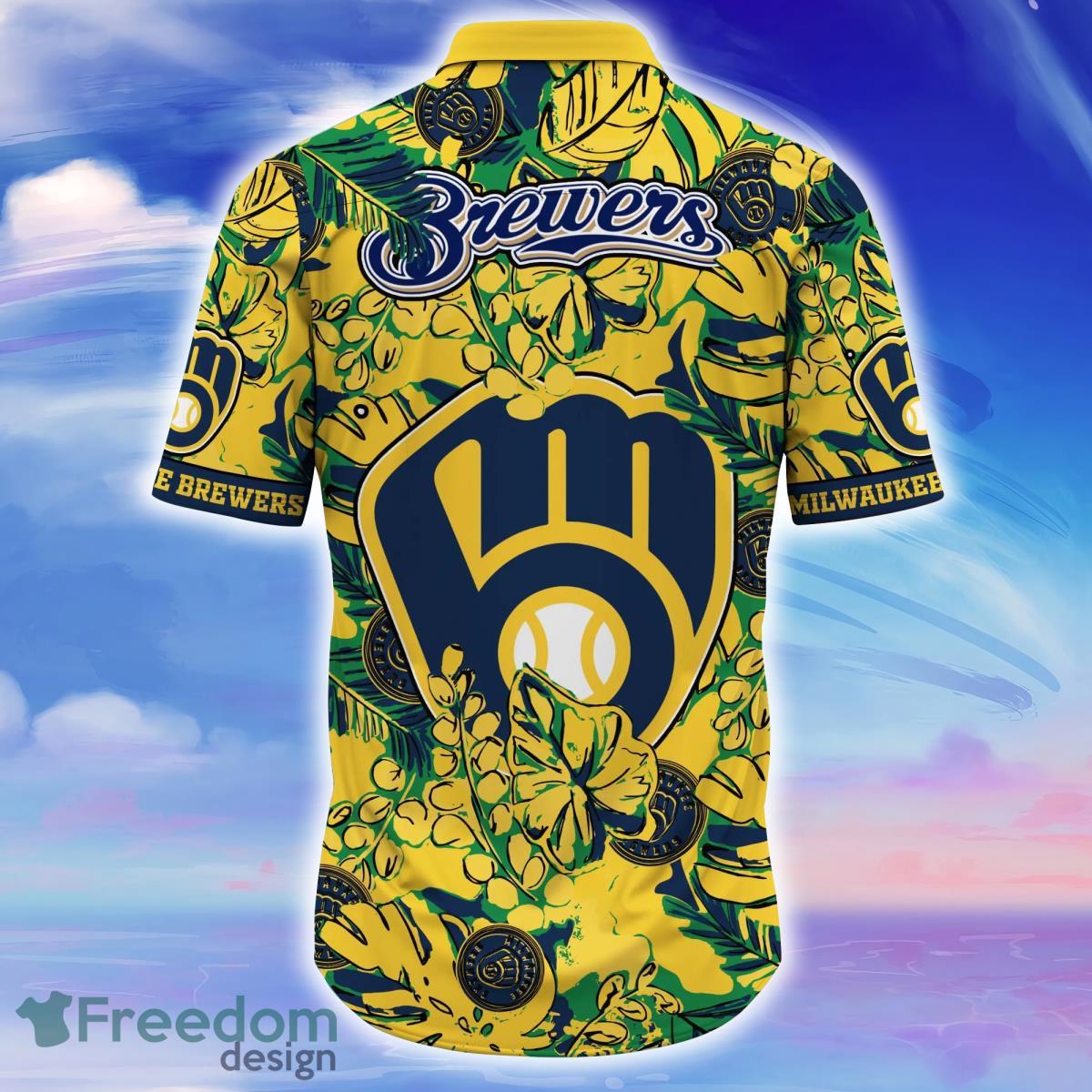 Milwaukee Brewers MLB Flower Hawaiian Shirt For Men Women Impressive Gift  For Fans - Freedomdesign