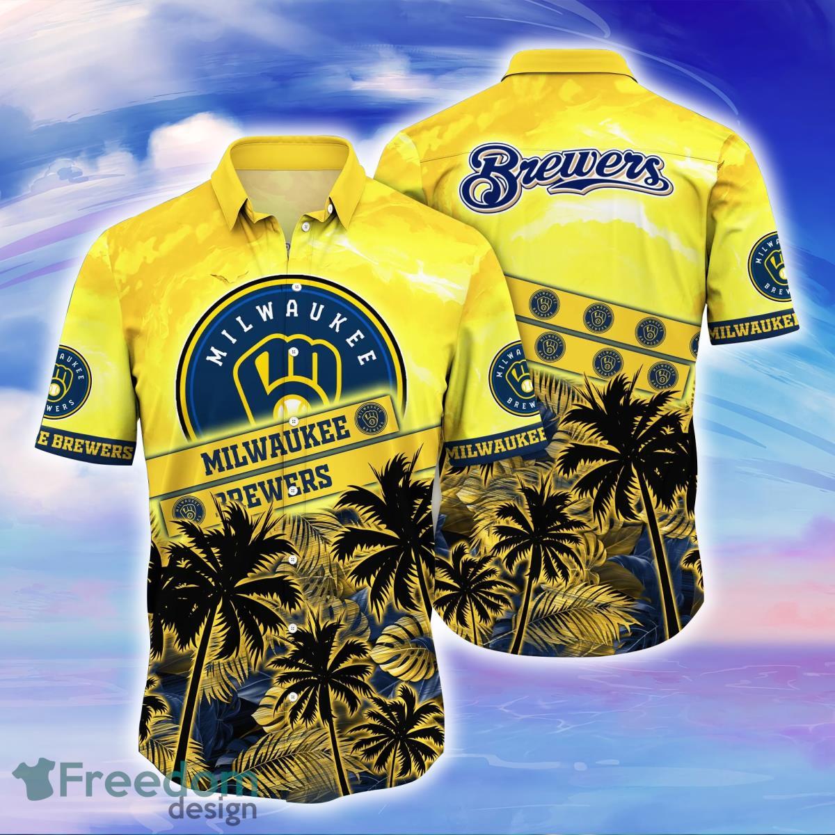 LIMITED] Milwaukee Brewers MLB-Summer Hawaiian Shirt And Shorts