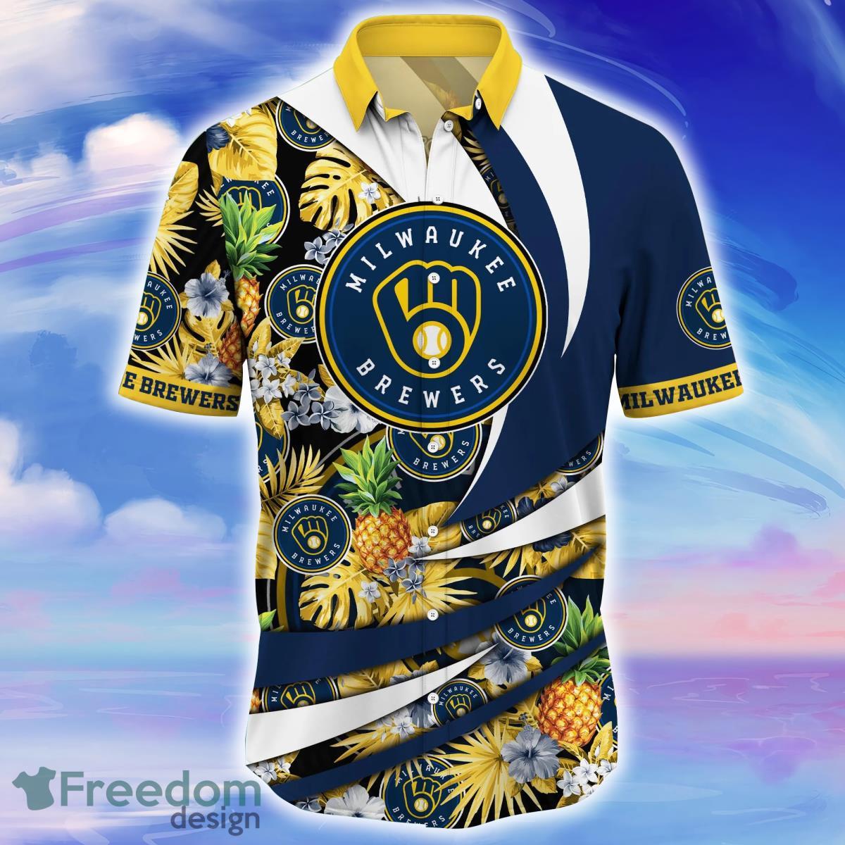 Milwaukee Brewers MLB Flower Hawaiian Shirt For Men Women Great Gift For  Real Fans - Freedomdesign