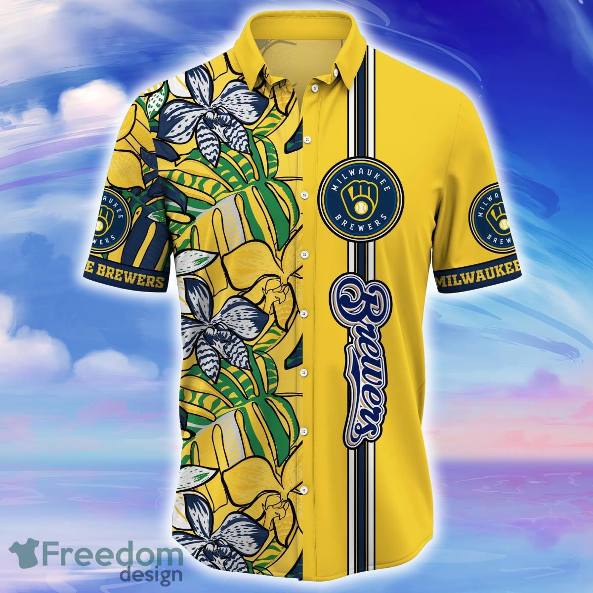 Milwaukee Brewers MLB Flower Hawaiian Shirt Great Gift For Fans -  Freedomdesign