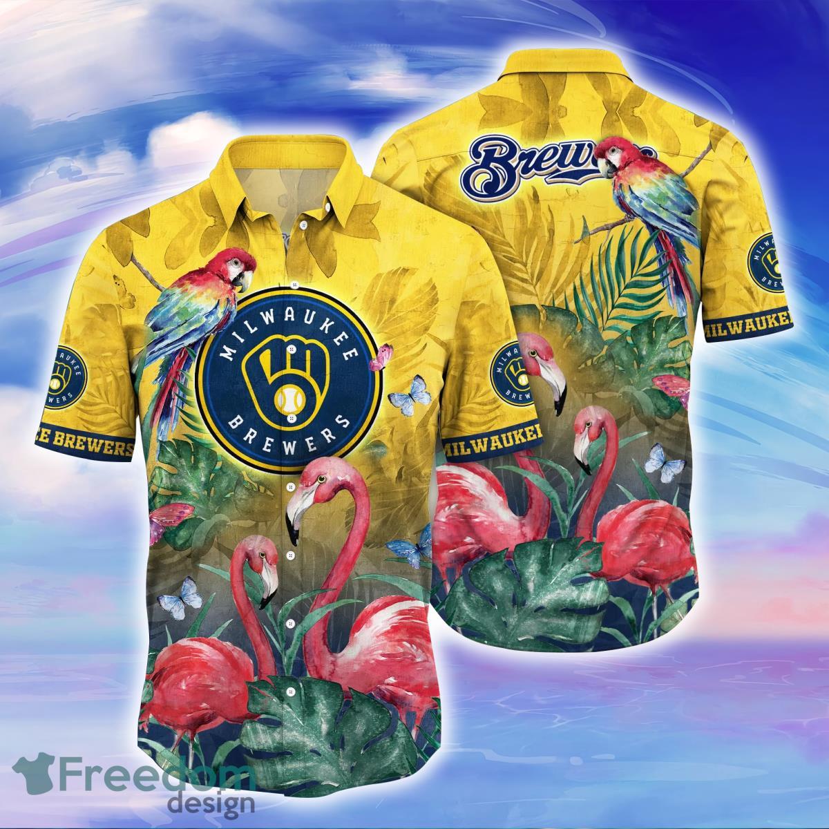 Milwaukee Brewers MLB Flower Hawaiian Shirt Great Gift For Men Women Fans -  Freedomdesign
