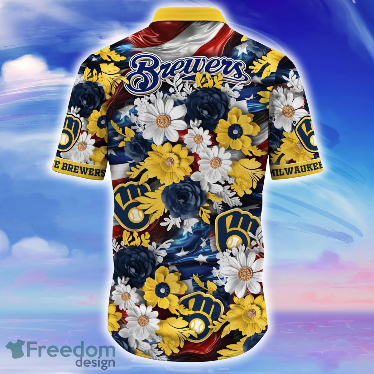 Milwaukee Brewers MLB Flower Hawaiian Shirt For Men Women Great Gift For  Fans - Freedomdesign