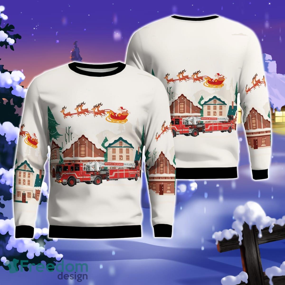 Minneapolis Fire Department AOP Sweater Christmas Gift For Men Women Product Photo 1