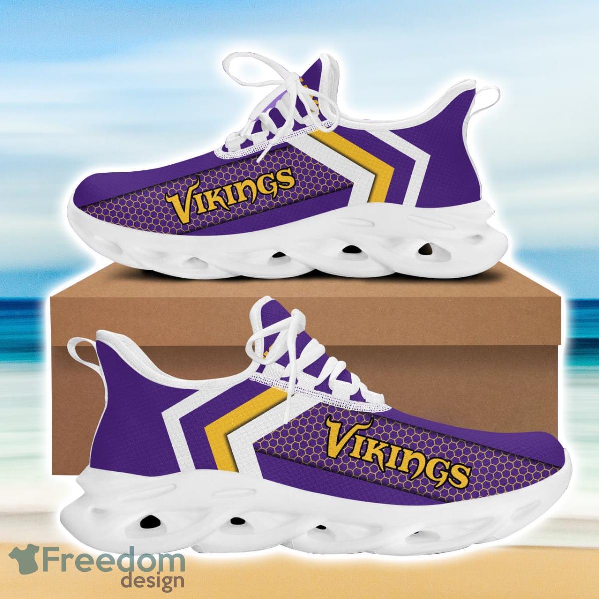 Minnesota Football Vikings Max Soul Sneakers Running Sport Shoes Custom Name Product Photo 2