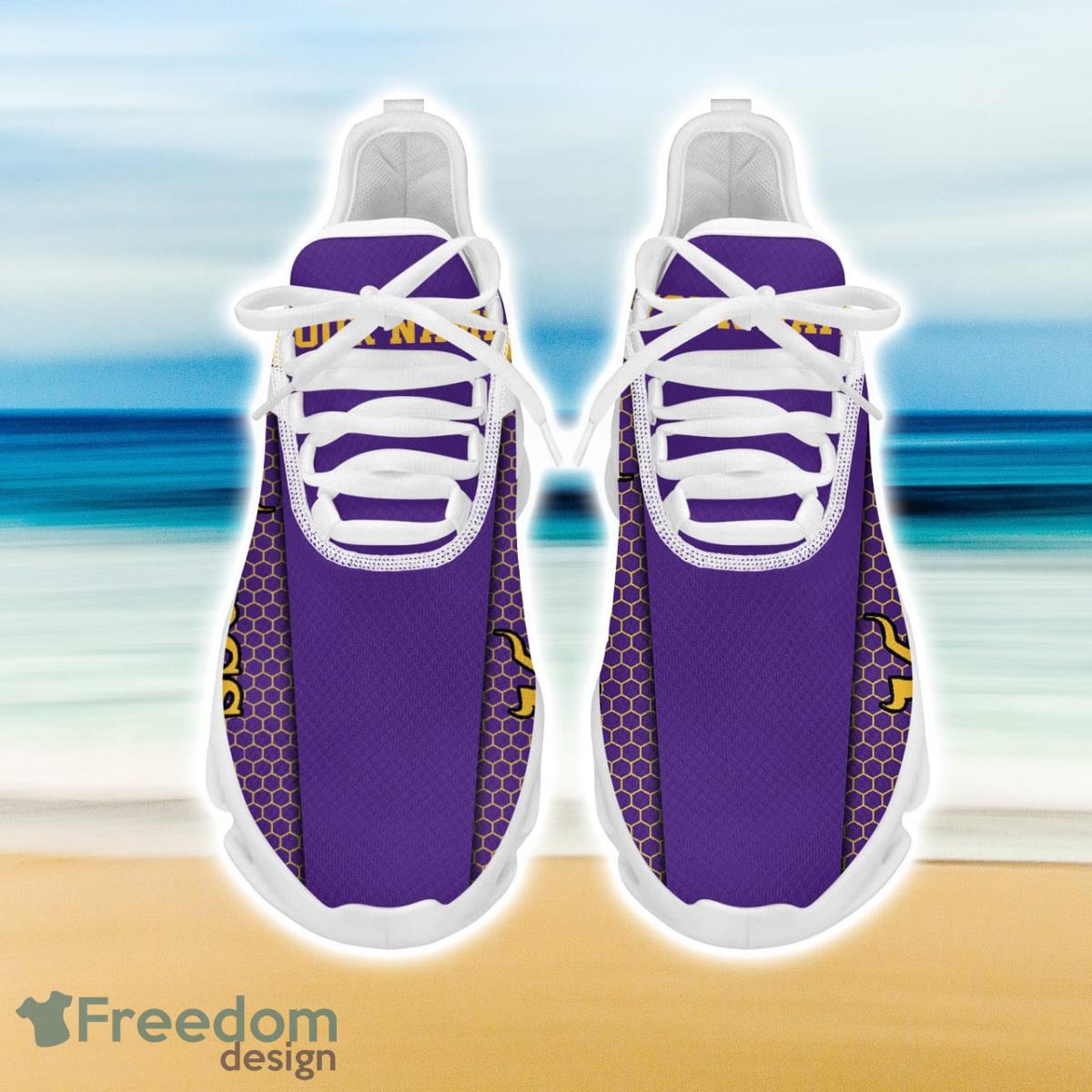 Minnesota Vikings Cool Max Soul Snesker Running Shoes Personalized Name -  Freedomdesign