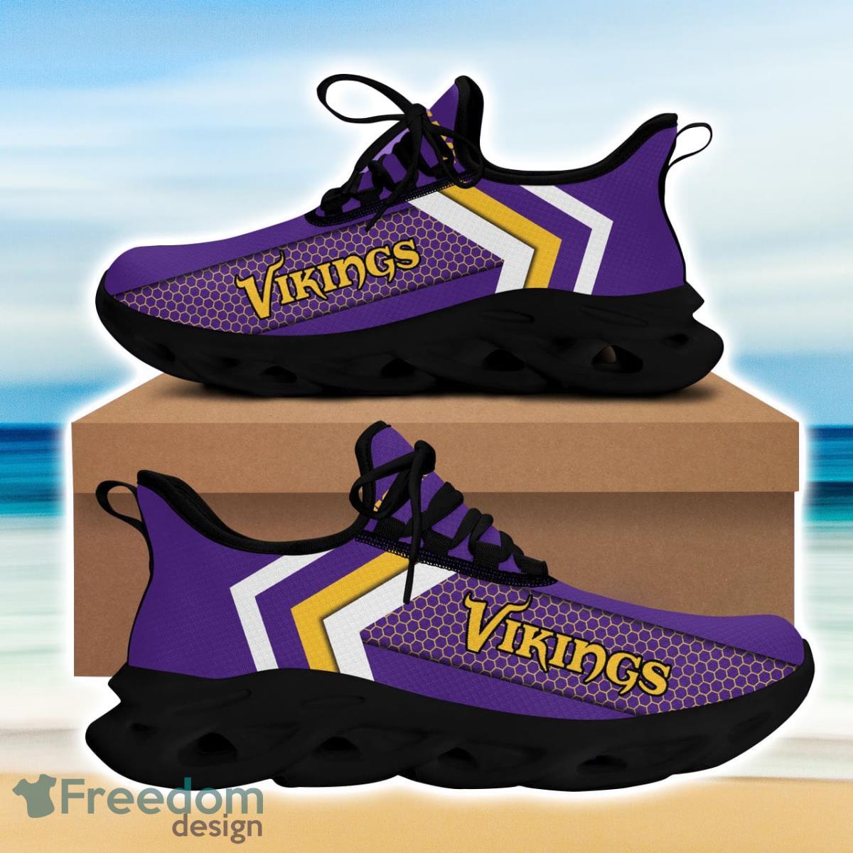 Minnesota Football Vikings Max Soul Sneakers Running Sport Shoes Custom Name Product Photo 1