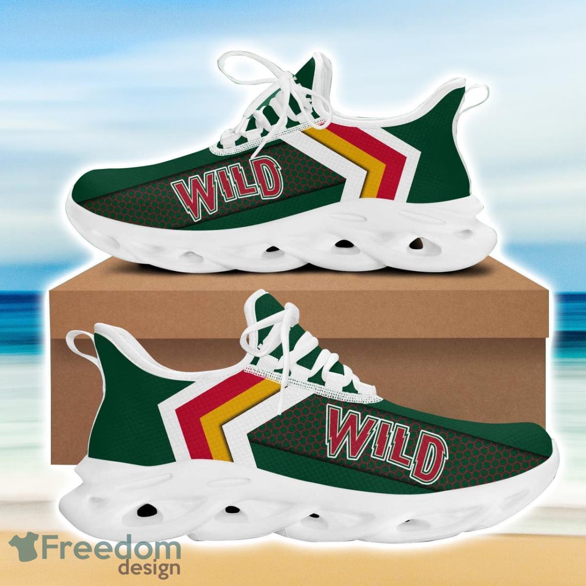 Minnesota Hockey Wild Max Soul Sneakers Running Sport Shoes Custom Name Product Photo 2