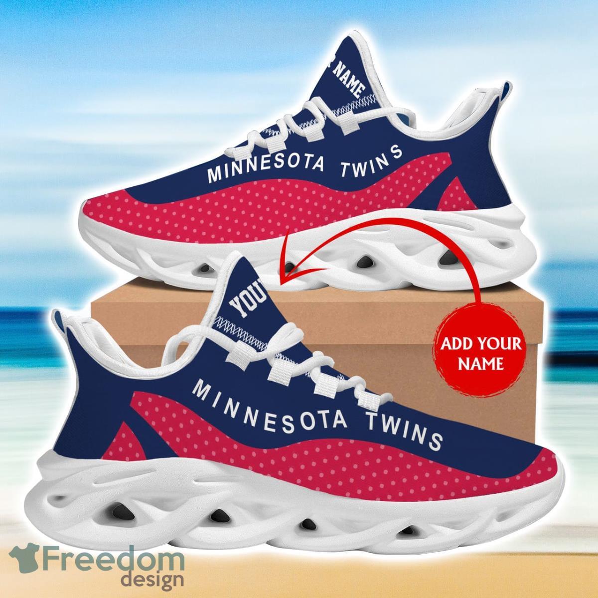 Minnesota Twins Baseball Max Soul Sneakers Running Sport Shoes Custom Name Product Photo 1