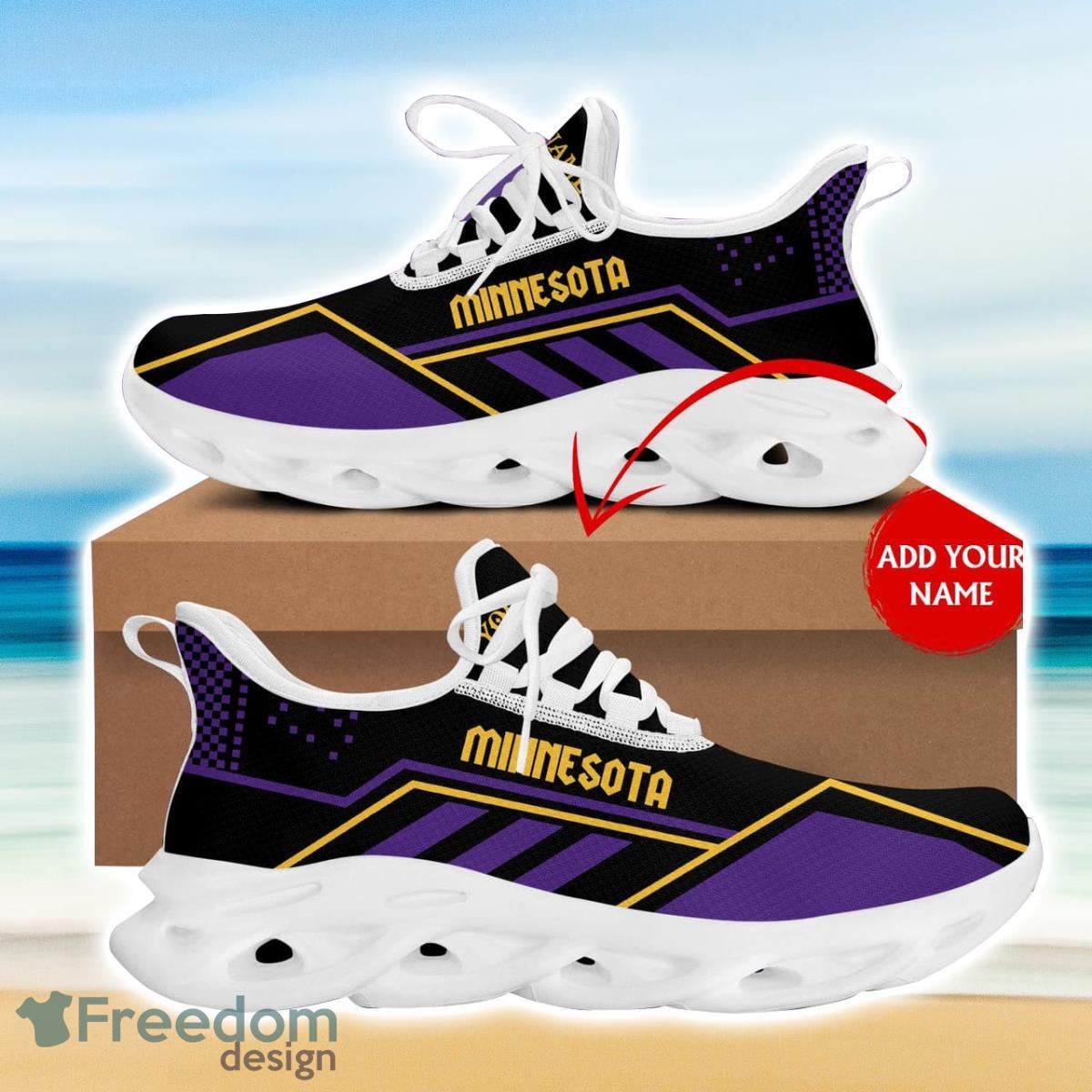 Minnesota Viking Max Soul Sneakers Running Sport Shoes Custom Name Product Photo 1