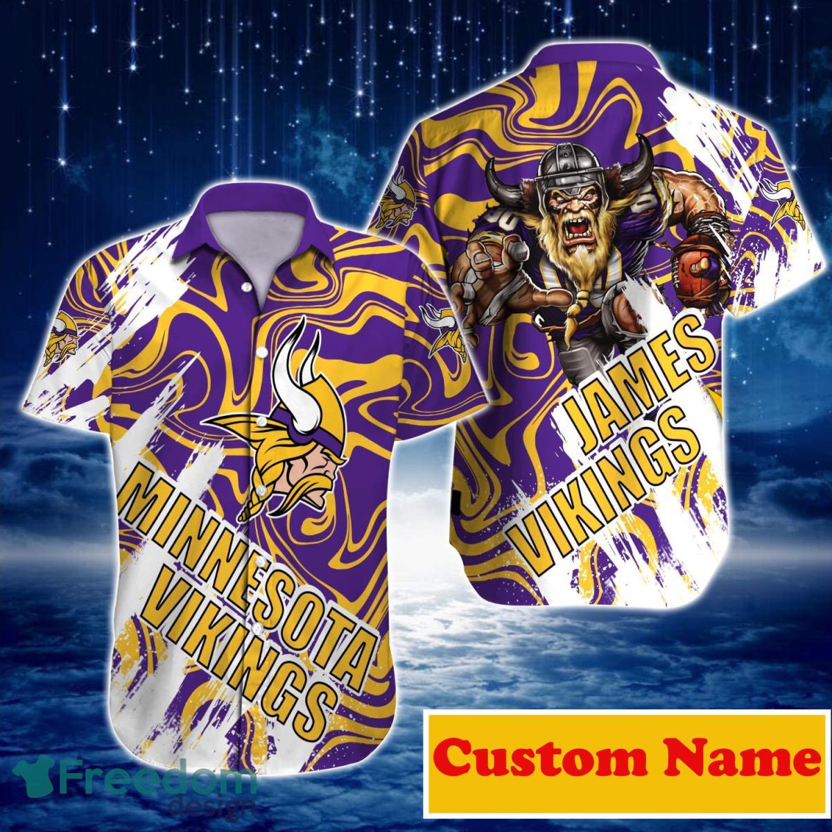 Minnesota Vikings NFL Custom Name Hawaiian Shirt For Men And Women
