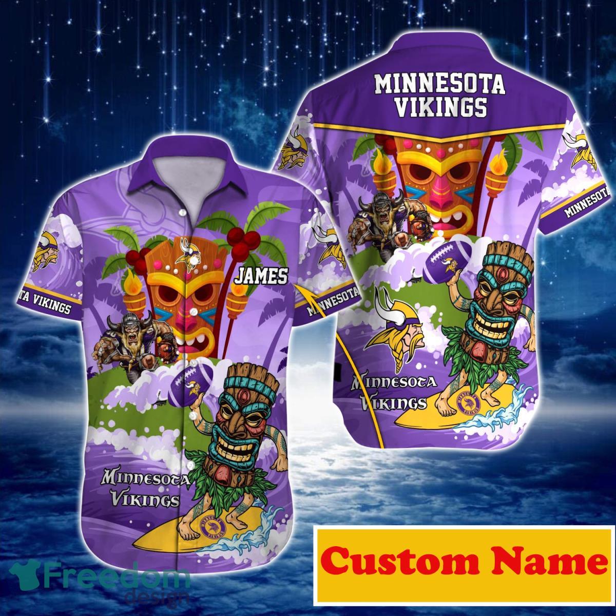 Minnesota Vikings NFL Hawaiian Shirt, Button Shirt - Reallgraphics