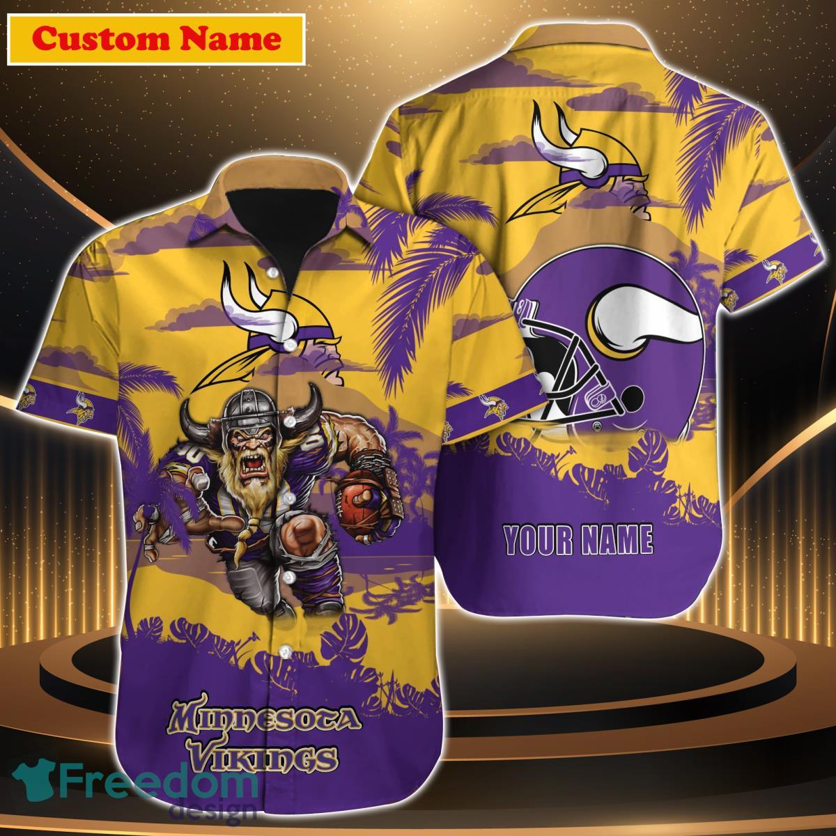 Minnesota Vikings NFL Hawaiian Shirt, Button Shirt - Reallgraphics