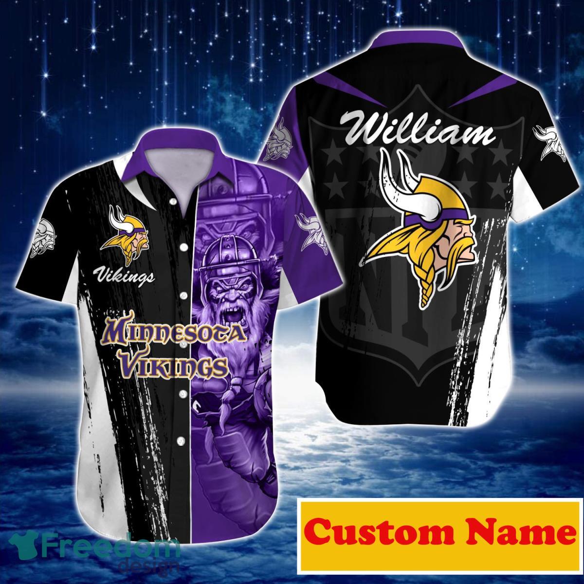 Minnesota Vikings NFL Custom Name Hawaiian Shirt For Men Women