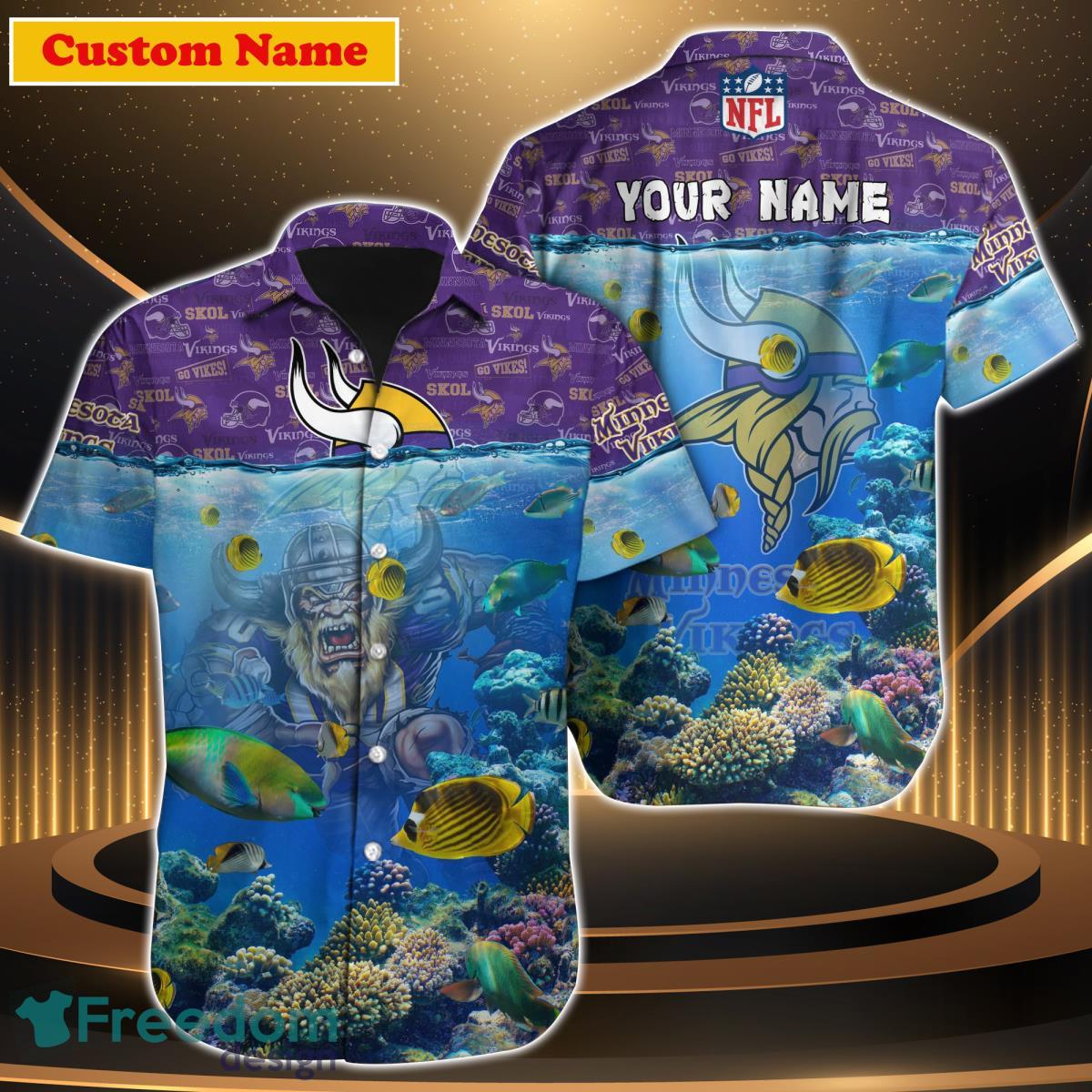 Minnesota Vikings NFL Custom Name Hawaiian Shirt For Men Women Gift For Real Fan Product Photo 1