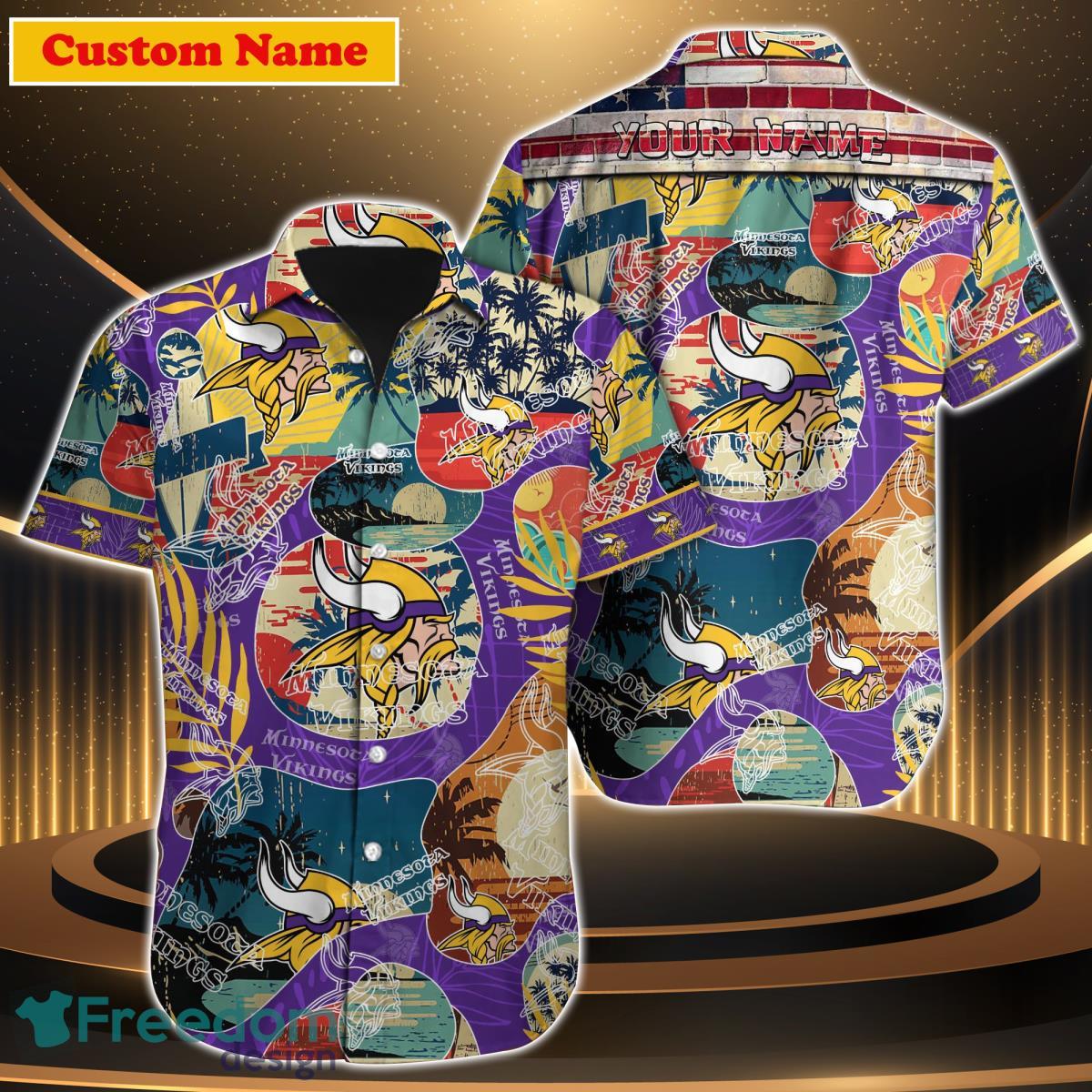 Minnesota Vikings 3D Personalized Hawaii Shirt And Shorts Gift For Men And  Women