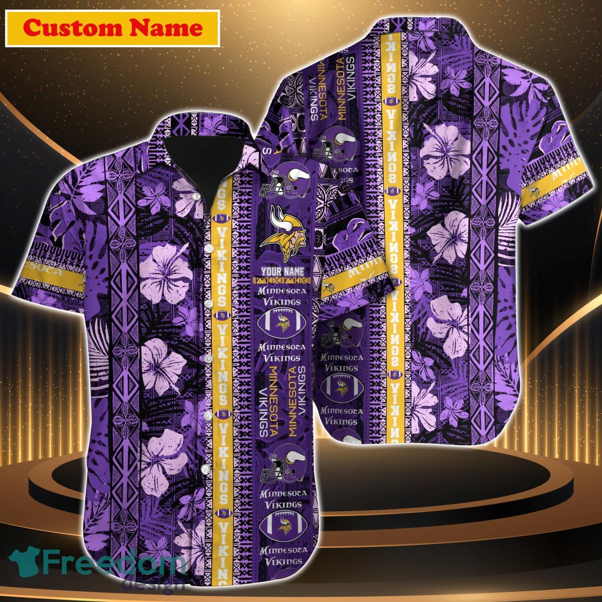 Minnesota Vikings NFL Custom Name Hawaiian Shirt For Men Women Unique Gift  For Fan - Freedomdesign