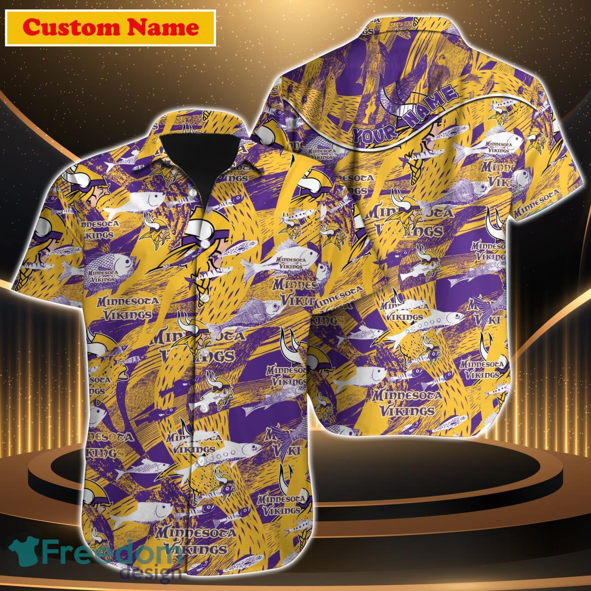 Minnesota Vikings NFL Custom Name Hawaiian Shirt Special Gift For Men Women  Fans