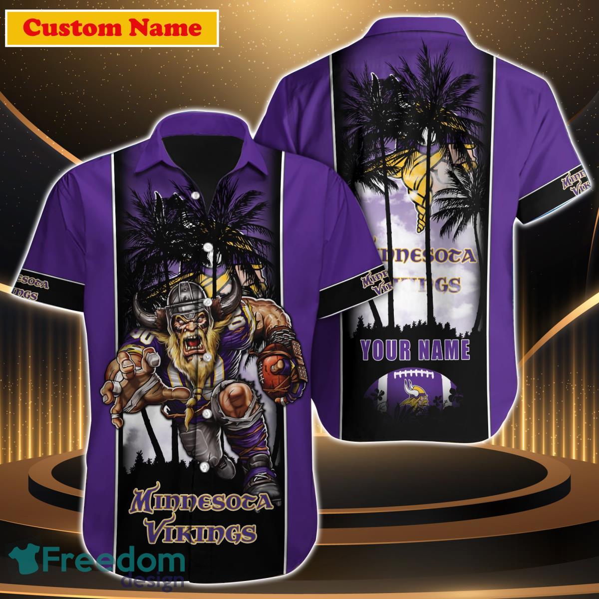 Minnesota Vikings Custom Name NFL Hawaiian Shirt And Shorts Gift