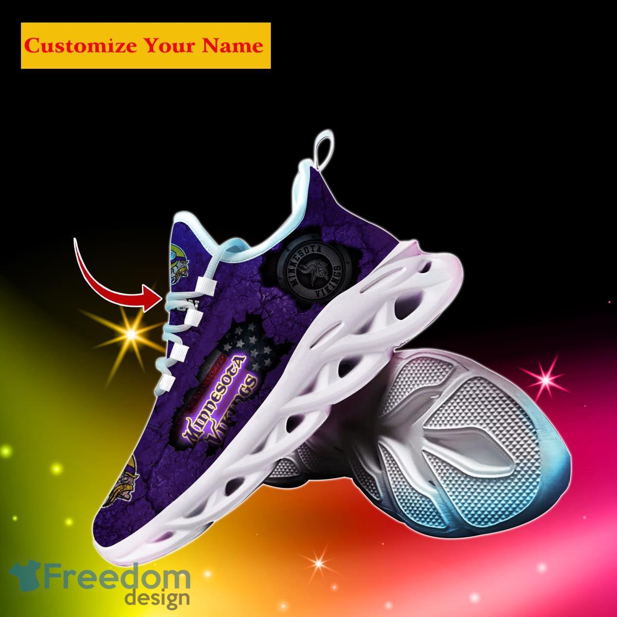 NFL Minnesota Vikings Sport Sneakers Custom Name Max Soul Shoes Gift Fans -  Freedomdesign