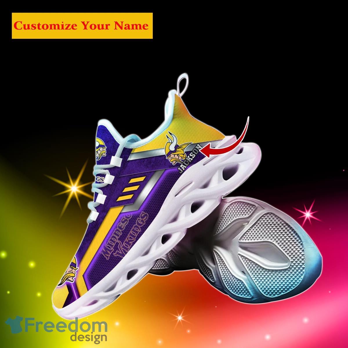 Minnesota Vikings NFL Custom Name Max Soul Shoes Impressive Gift For Men Women Fans Product Photo 2