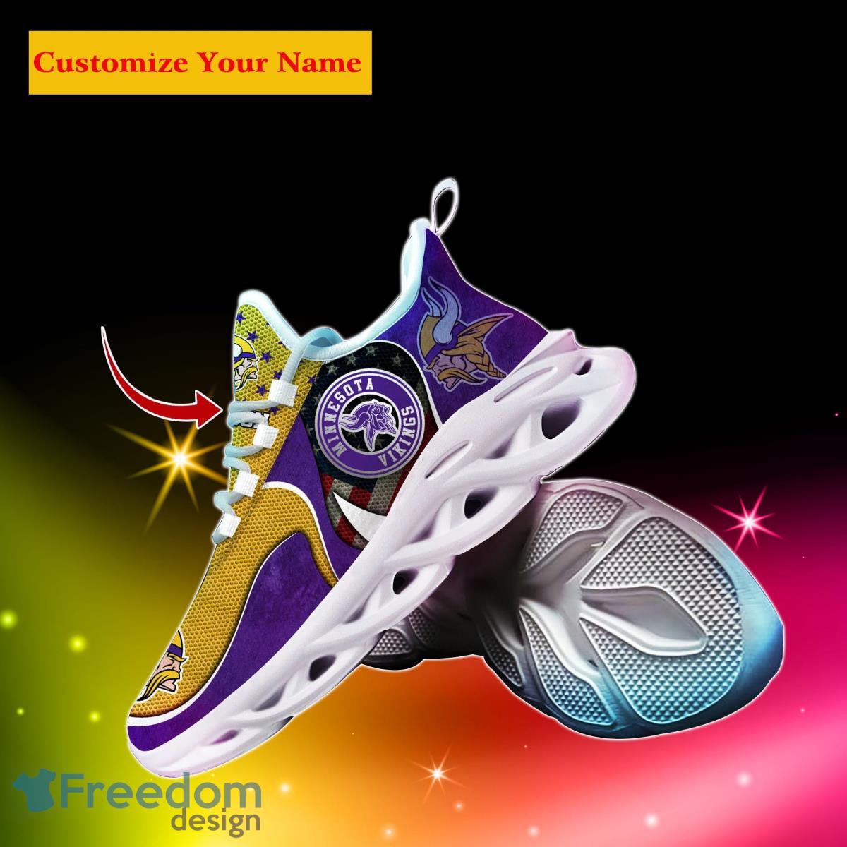 Minnesota Vikings NFL Custom Name Max Soul Shoes Special Gift For Men Women Fans Product Photo 2