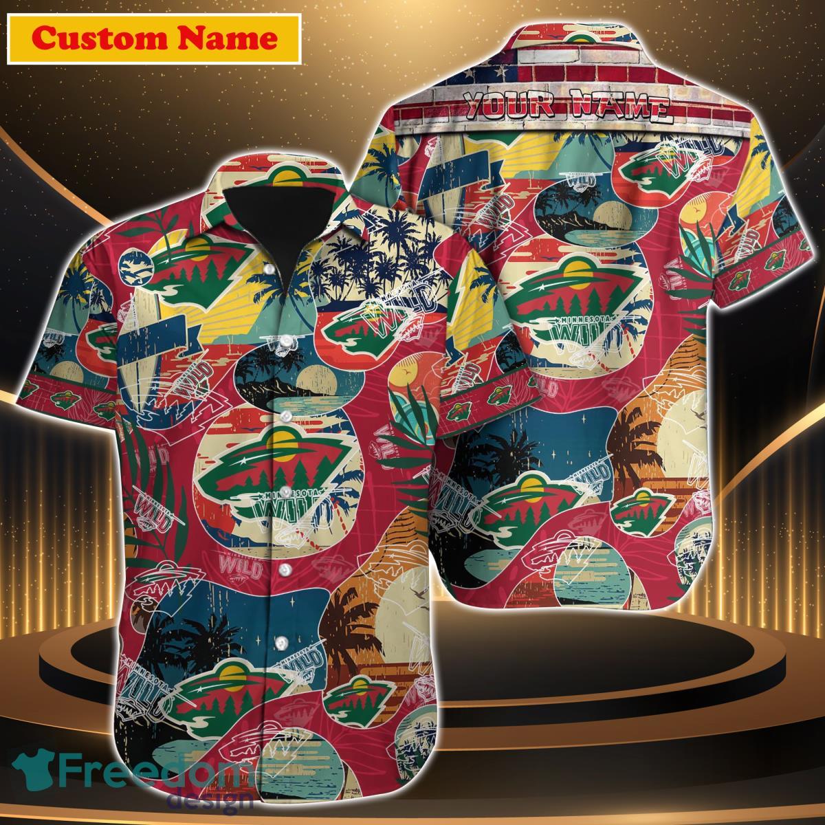 Minnesota Wild NHL Custom Name Hawaiian Shirt For Men Women Special Gift For Fan Product Photo 1