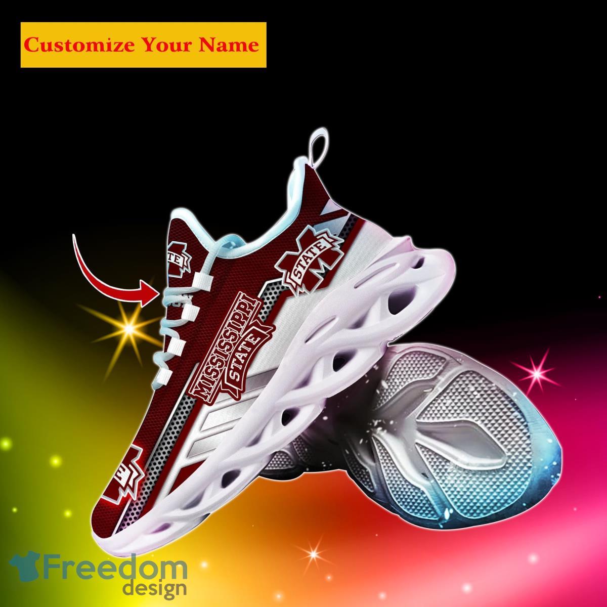 Mississippi State Bulldogs NCAA1 Custom Name Max Soul Shoes Bet Gift For Men Women Fans Product Photo 2