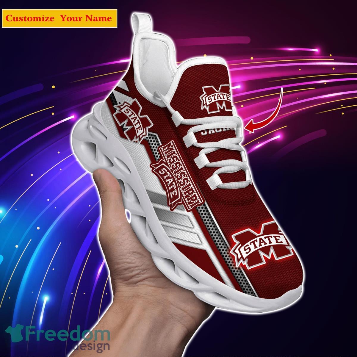 Mississippi State Bulldogs NCAA1 Custom Name Max Soul Shoes Bet Gift For Men Women Fans Product Photo 1