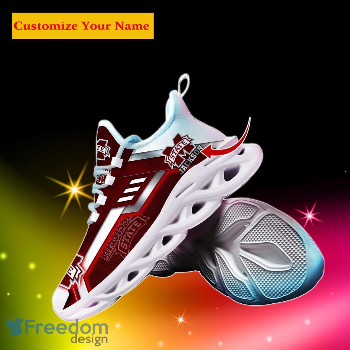 Mississippi State Bulldogs NCAA1 Custom Name Max Soul Shoes Impressive Gift For Men Women Fans Product Photo 2