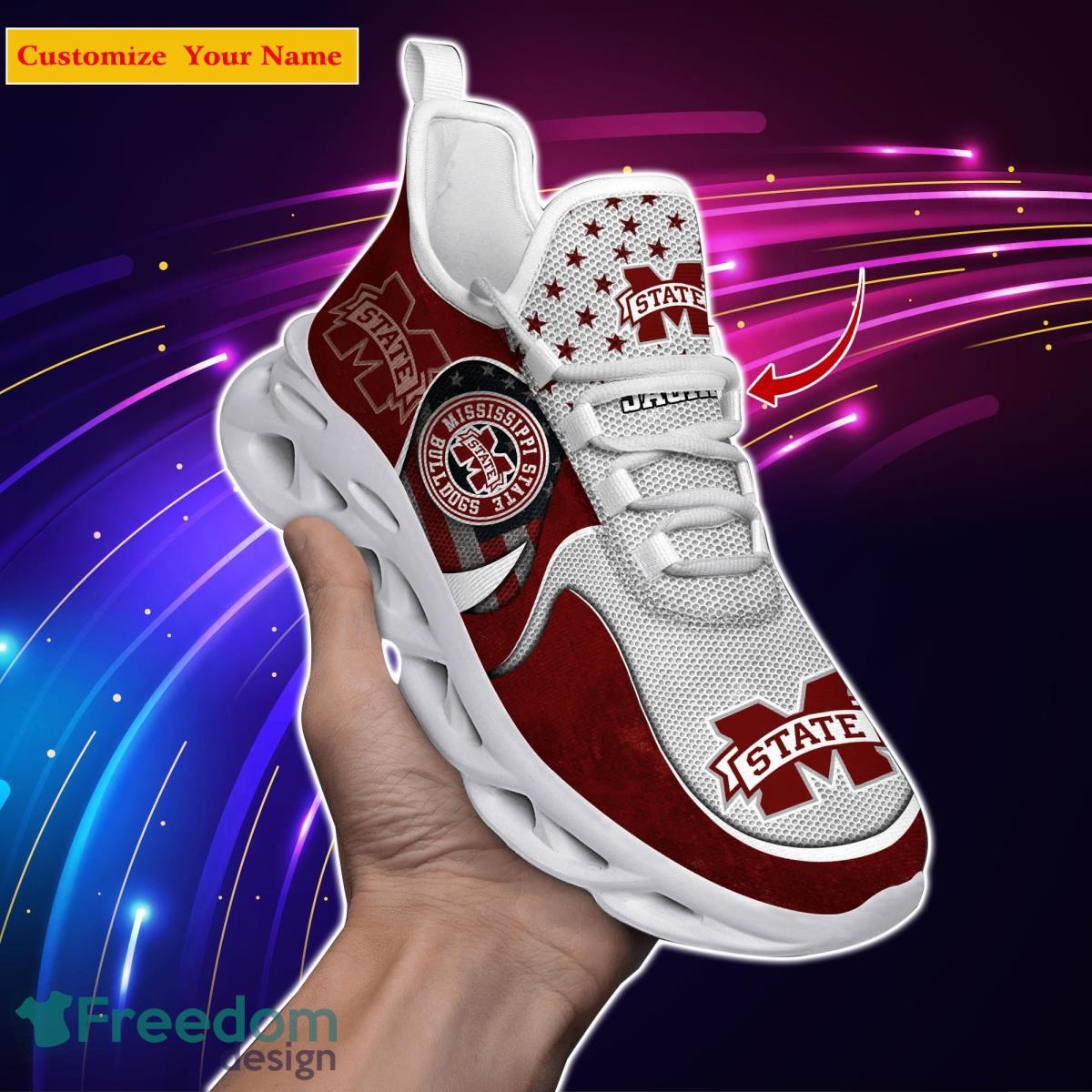 Mississippi State Bulldogs NCAA1 Custom Name Max Soul Shoes Special Gift For Men Women Fans Product Photo 1