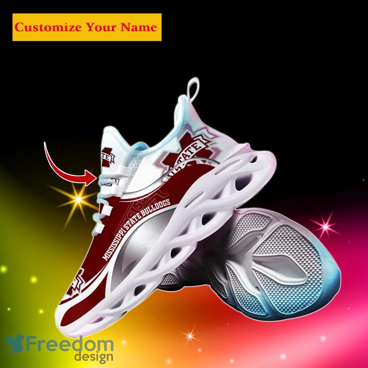 Mississippi State Bulldogs NCAA1 Custom Name Max Soul Shoes Unique Gift For Men Women Fans Product Photo 2